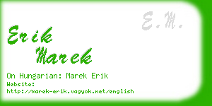 erik marek business card